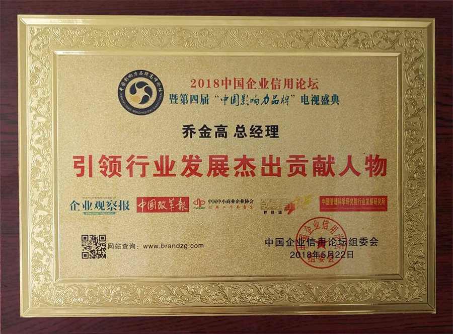 ******行業(yè)發(fā)展杰出貢獻人物